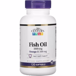 Omega 3 Supplement 21st Century® Fish Oil 1,000 mg Strength Softgel 120 per Bottle